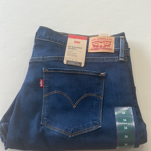 Levi's 311 shaping skinny a mid rise tummy slimming Jean 34 x 30 NWT - Picture 1 of 5